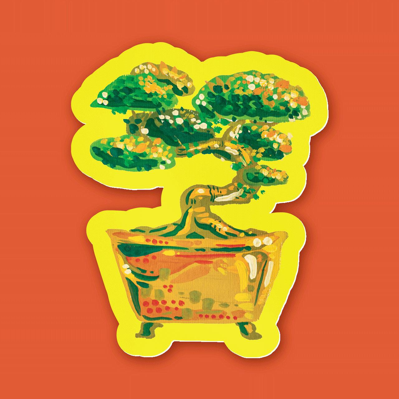 kabujiro-stickers-spring-bonsai-vinyl-sticker-85x62mm-wetterfest image 1
