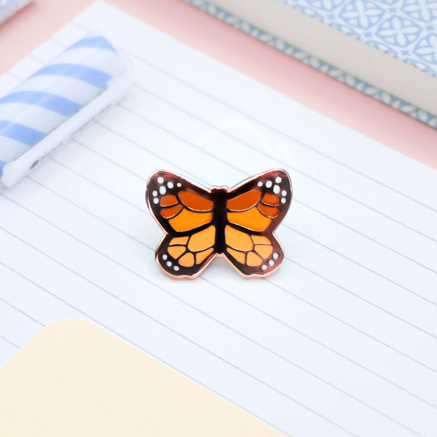 miamouz-monarch-butterfly-emaille-pin-schmetterling-mini image 1