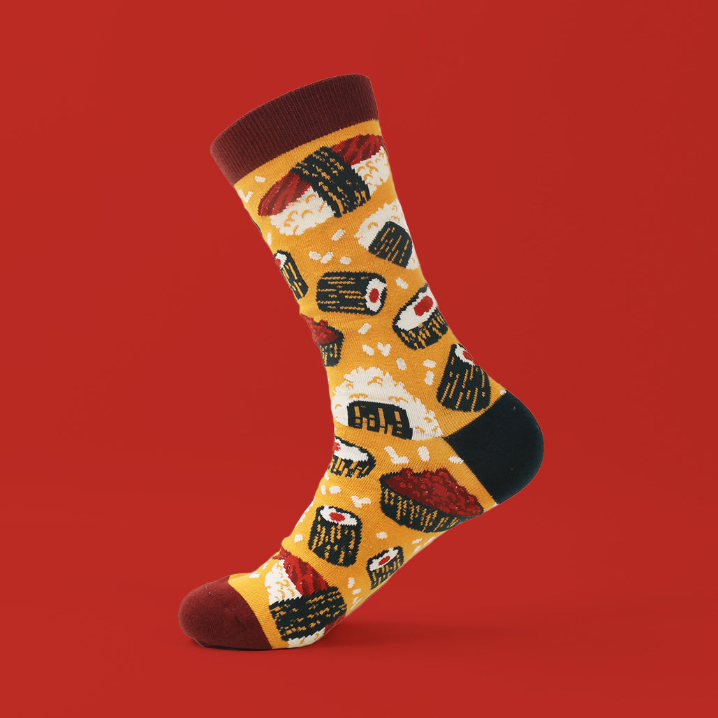 kabujiro-socks-sushi-onigiri-baumwollsocken-38-42-schwarz image 2
