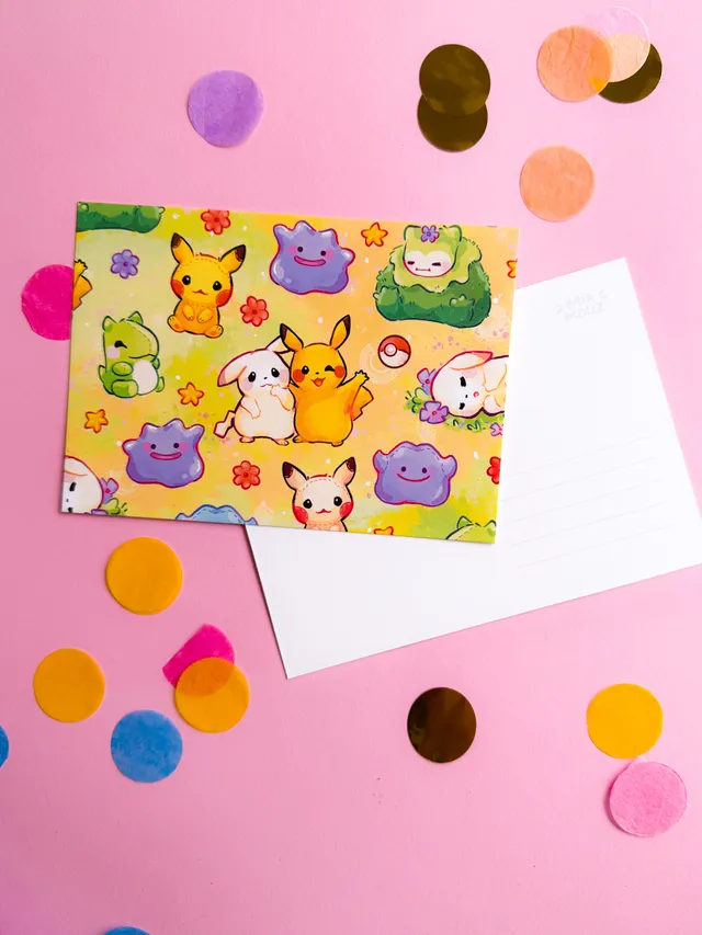 miamouz-island-friends-postkarte-a6-monster-pastel image 1