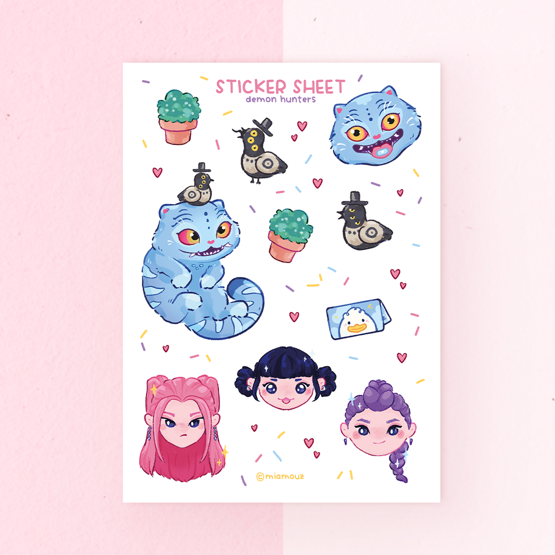 miamouz-sticker-sheet-kpop-a6-stickerbogen-matt-vinyl image 1