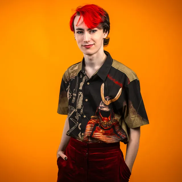 kabujiro-clothing-samurai-tiger-hemd-rayon-baumwolle-unisex image 1