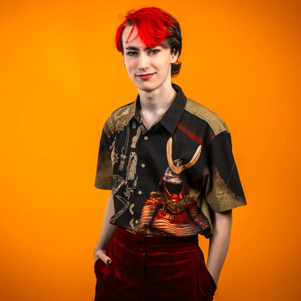 kabujiro-clothing-samurai-tiger-hemd-rayon-baumwolle-unisex image 1
