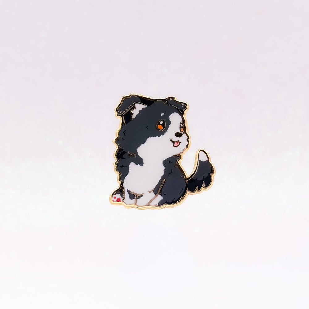 miamouz-enamel-pins-australian-shepherd-emaille-pin-schwarz-wei-hund image 1