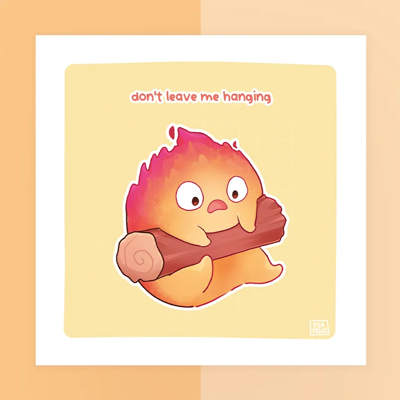 miamouz-prints-don-t-leave-me-hanging-kunstdruck-15x15 image 1