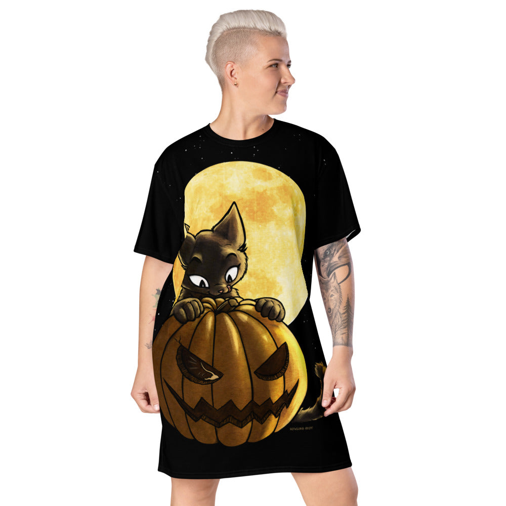 howling-riot-halloween-pumpin-cat-t-shirt-extra-lang image 4