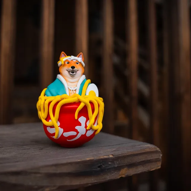 kabujiro-shiba-san-ramen-chef-art-toy-figur-12cm-box image 1
