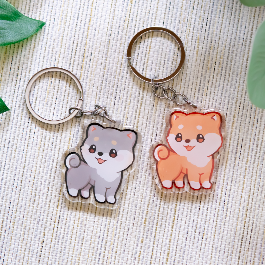 miamouz-shiba-inu-schl-sselanh-nger-rot-wei-acryl-5cm image 1