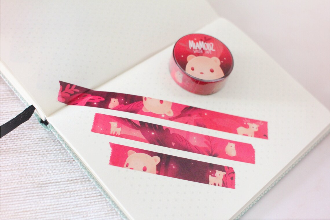miamouz-bear-magic-forest-washi-tape-10m-x-15mm image 5