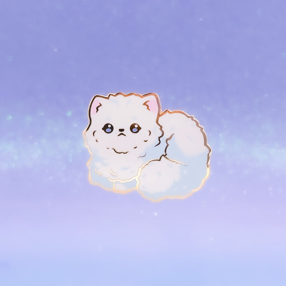 miamouz-persian-cat-emaille-pin-katze-wei-gold image 1