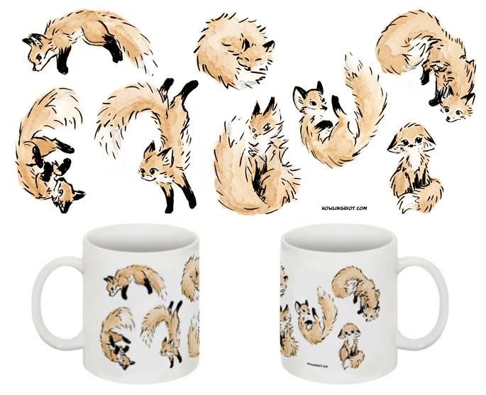 howling-riot-floating-foxes-tasse-keramik-325-ml image 1
