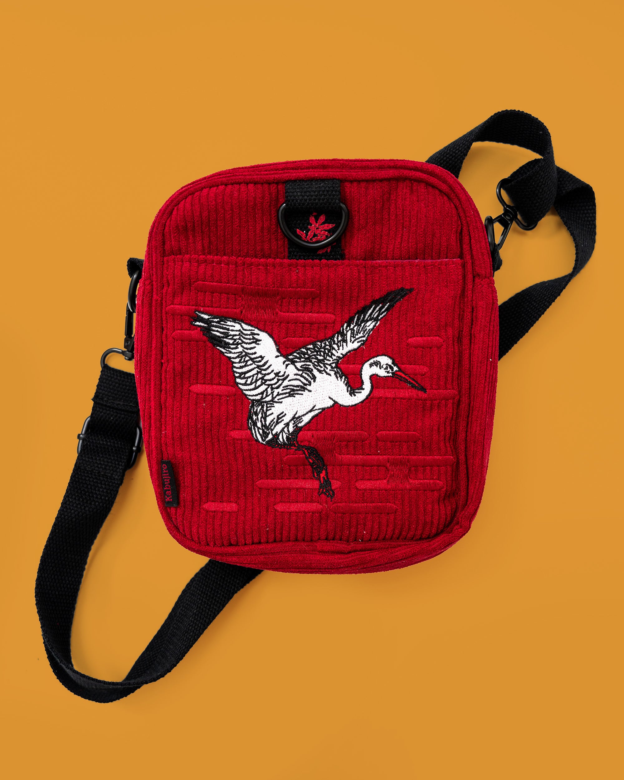 kabujiro-bags-red-crane-umh-ngetasche-15x18cm-rot image 1