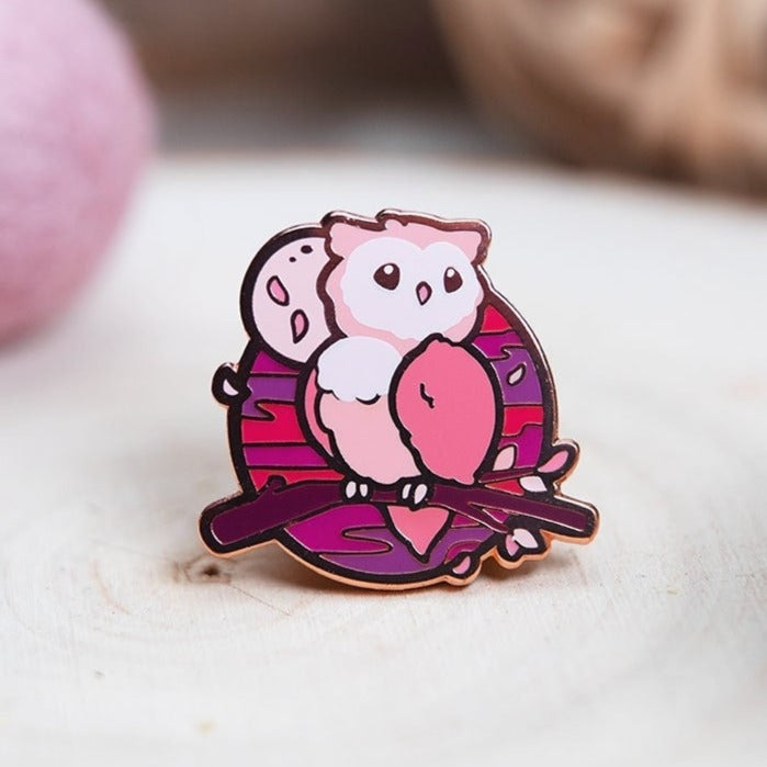 miamouz-magical-sunset-owl-emaille-pin-eulen-anstecker-normal image 1